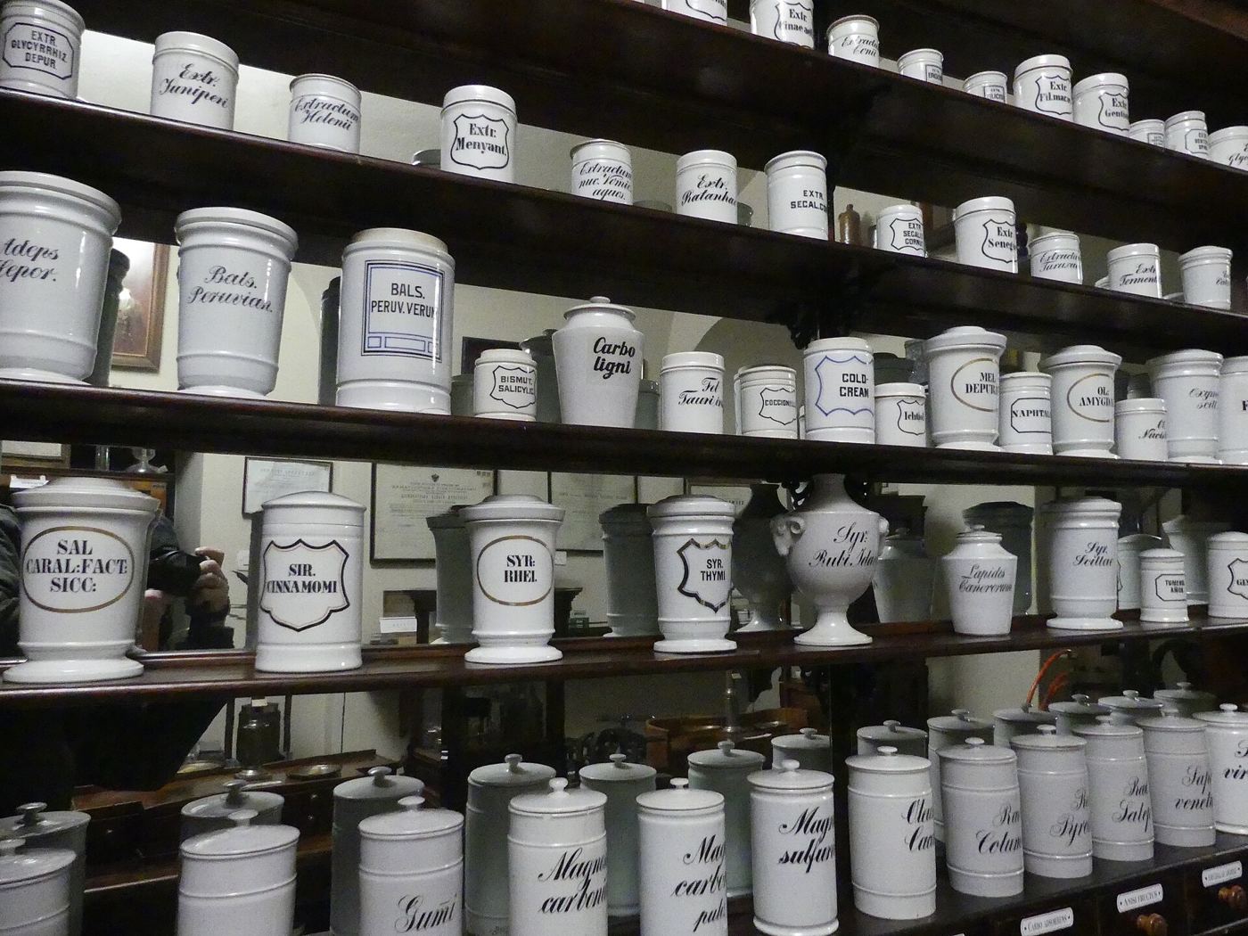 Medicines on pharmacy shelves
